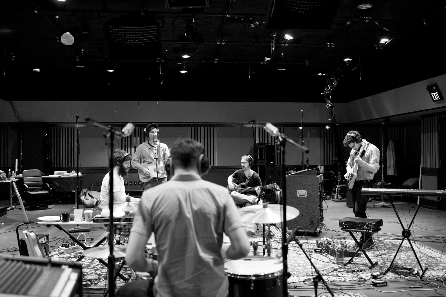 Mr. Kind recording in the studio